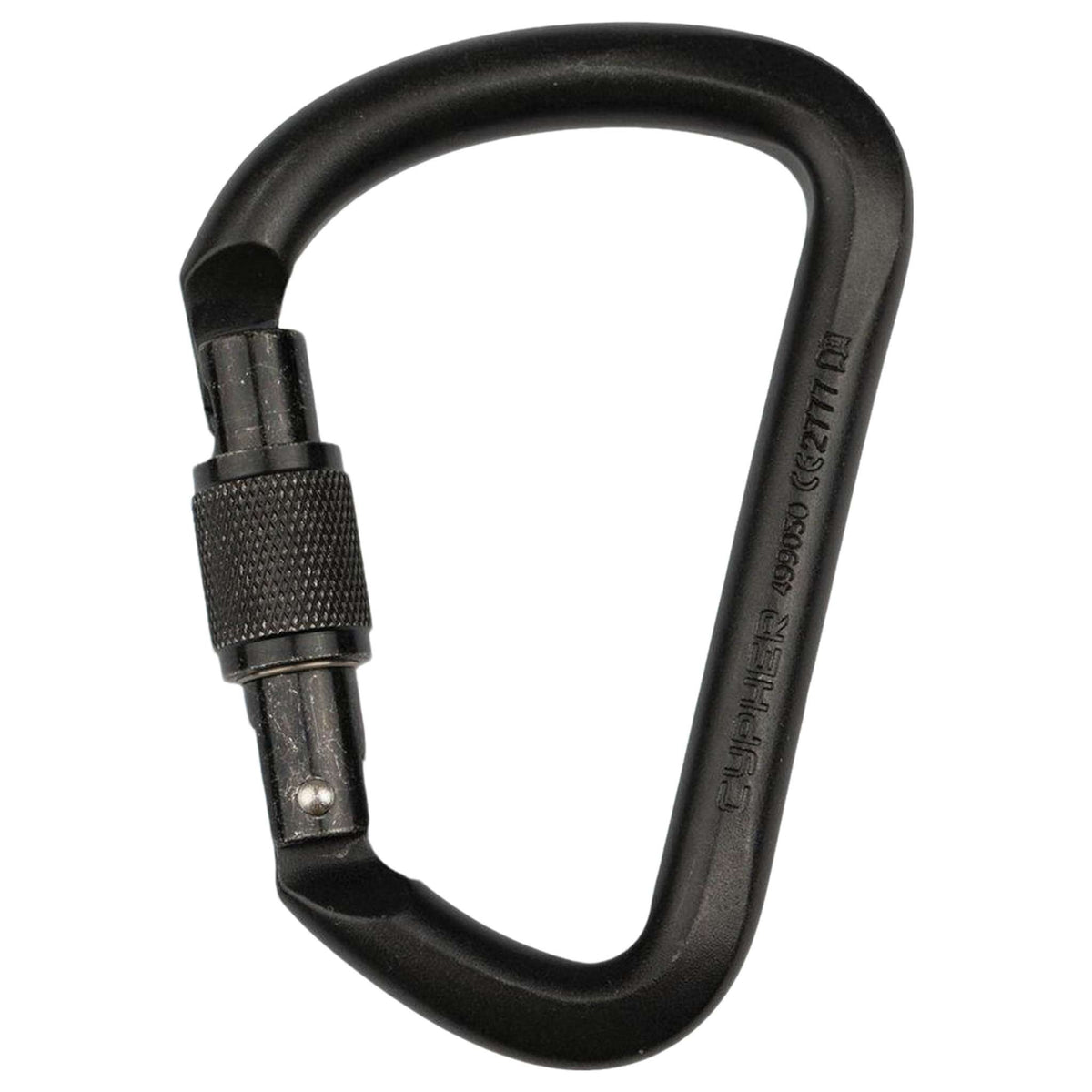 Cypher G Series Large D screw-gate climbing carabiner