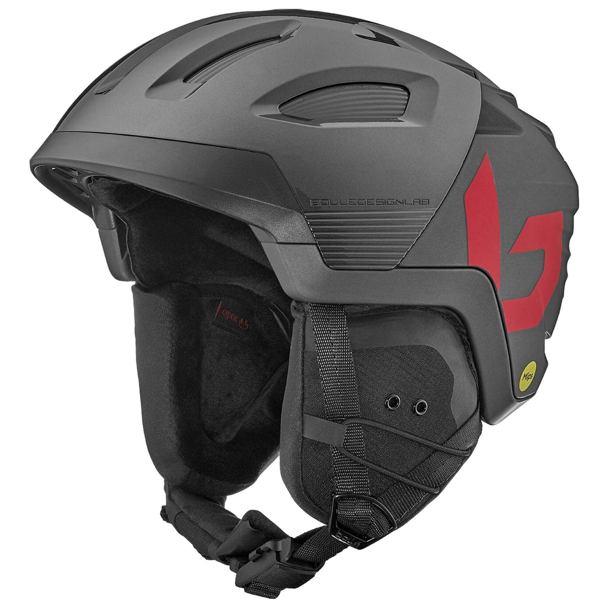 Bollé RYFT MIPS ski helmet in titanium red matte