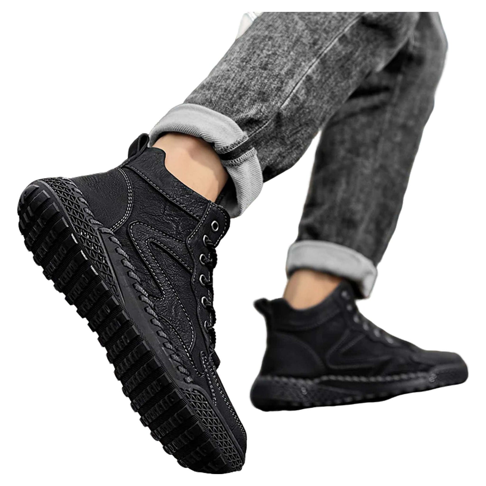 High-Top Winter Hiking Sneakers - Men's