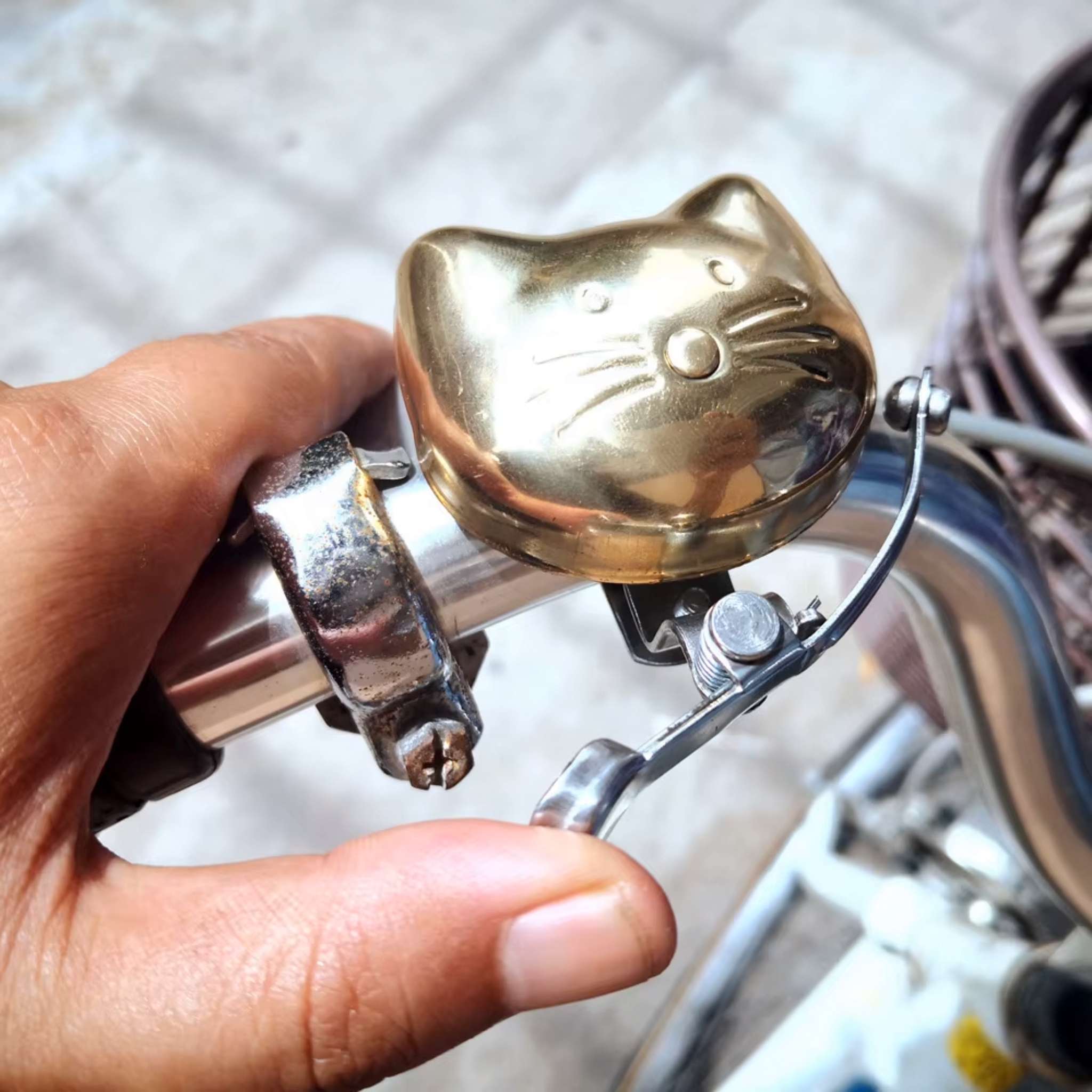 Alpex Copper Cat Bicycle Bell