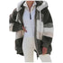 Women's Hooded Cashmere Patchwork Coat