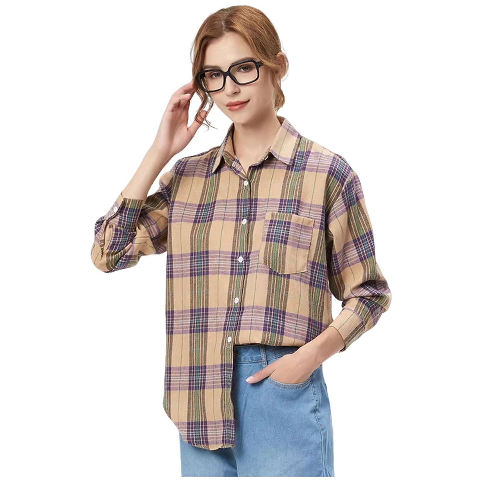 Flannel Plaid Shirt - Women's