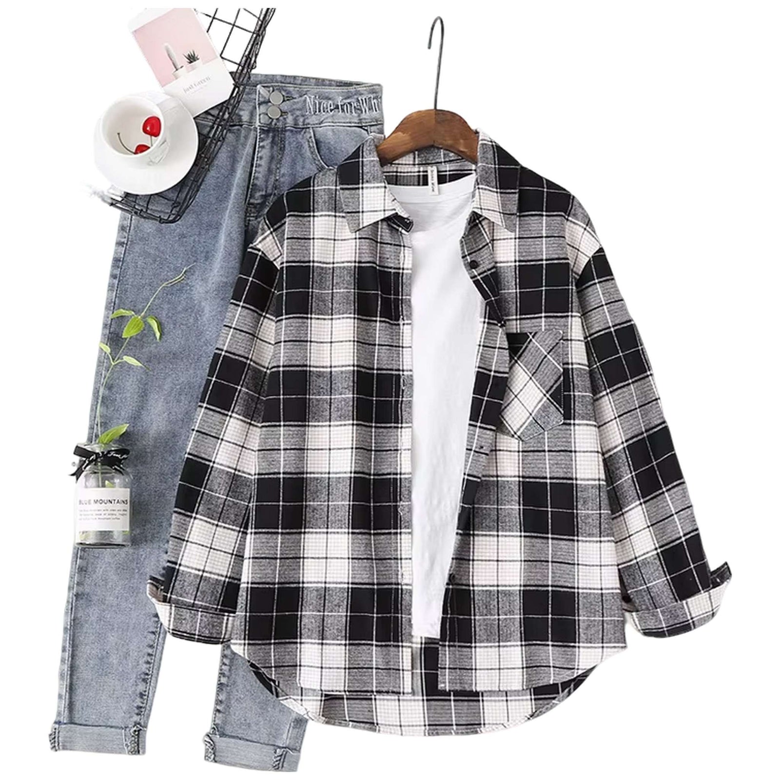 Flannel Plaid Shirt - Women's