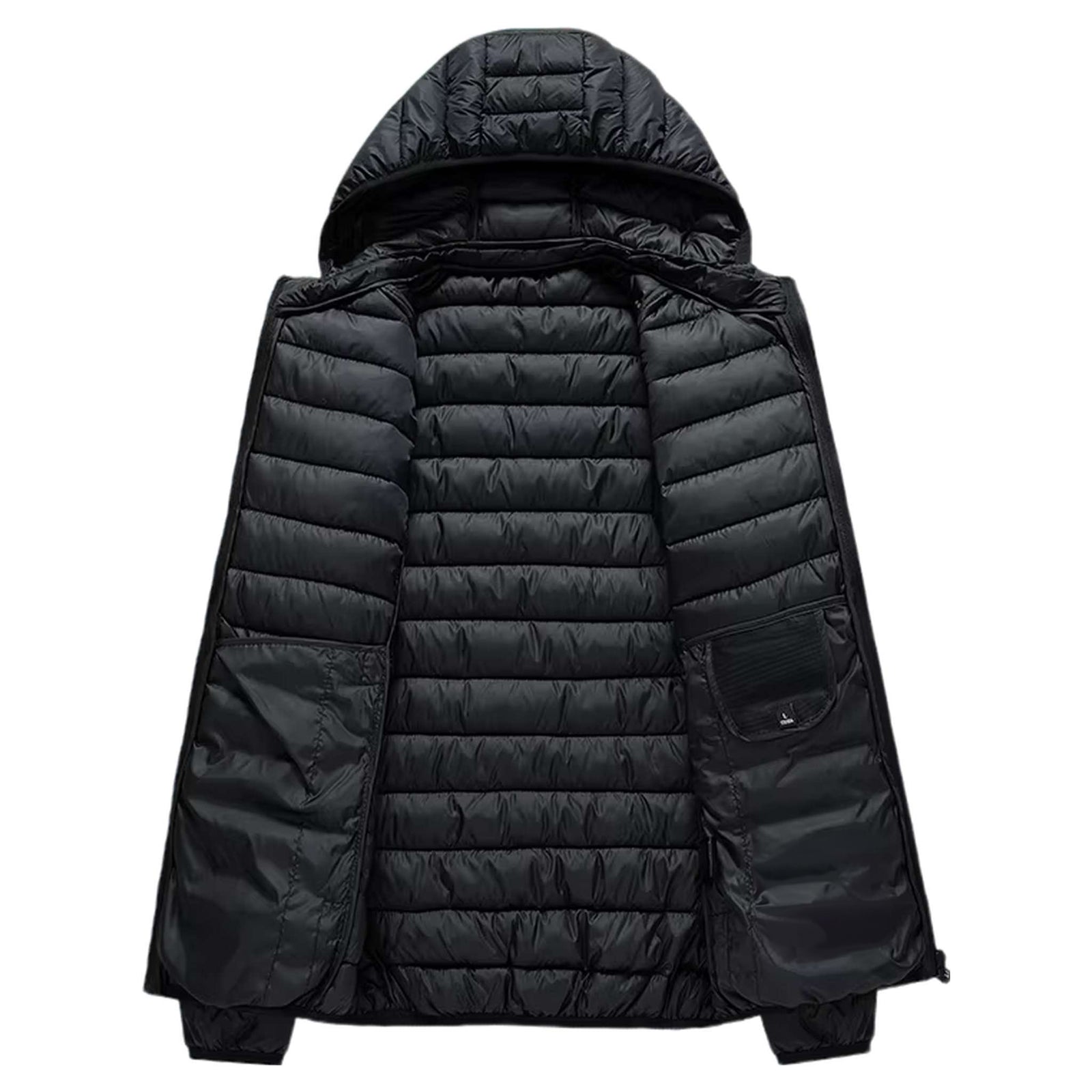 Insulated Winter Parka with Detachable Hood - Men's