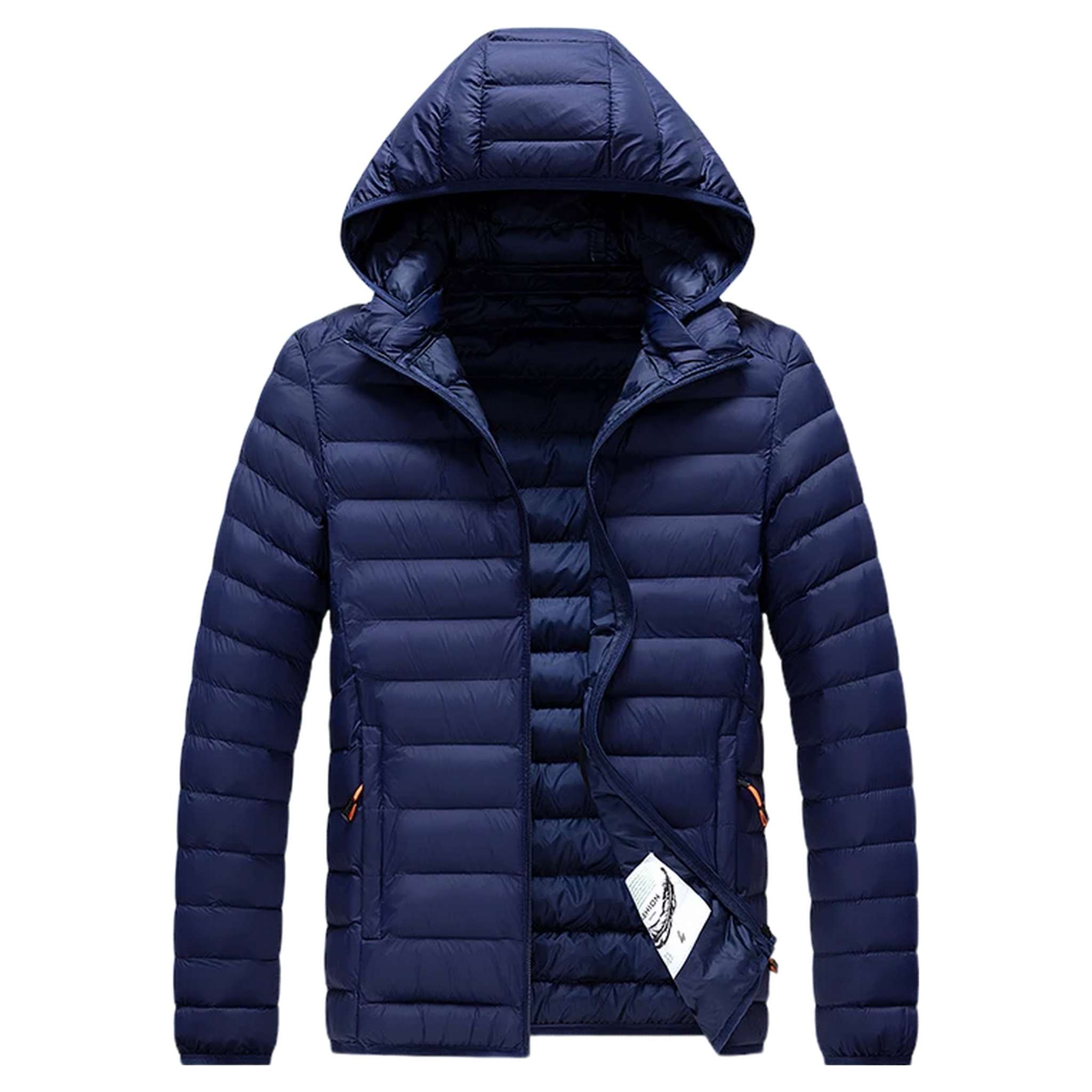 Men's Insulated Winter Parka with Detachable Hood