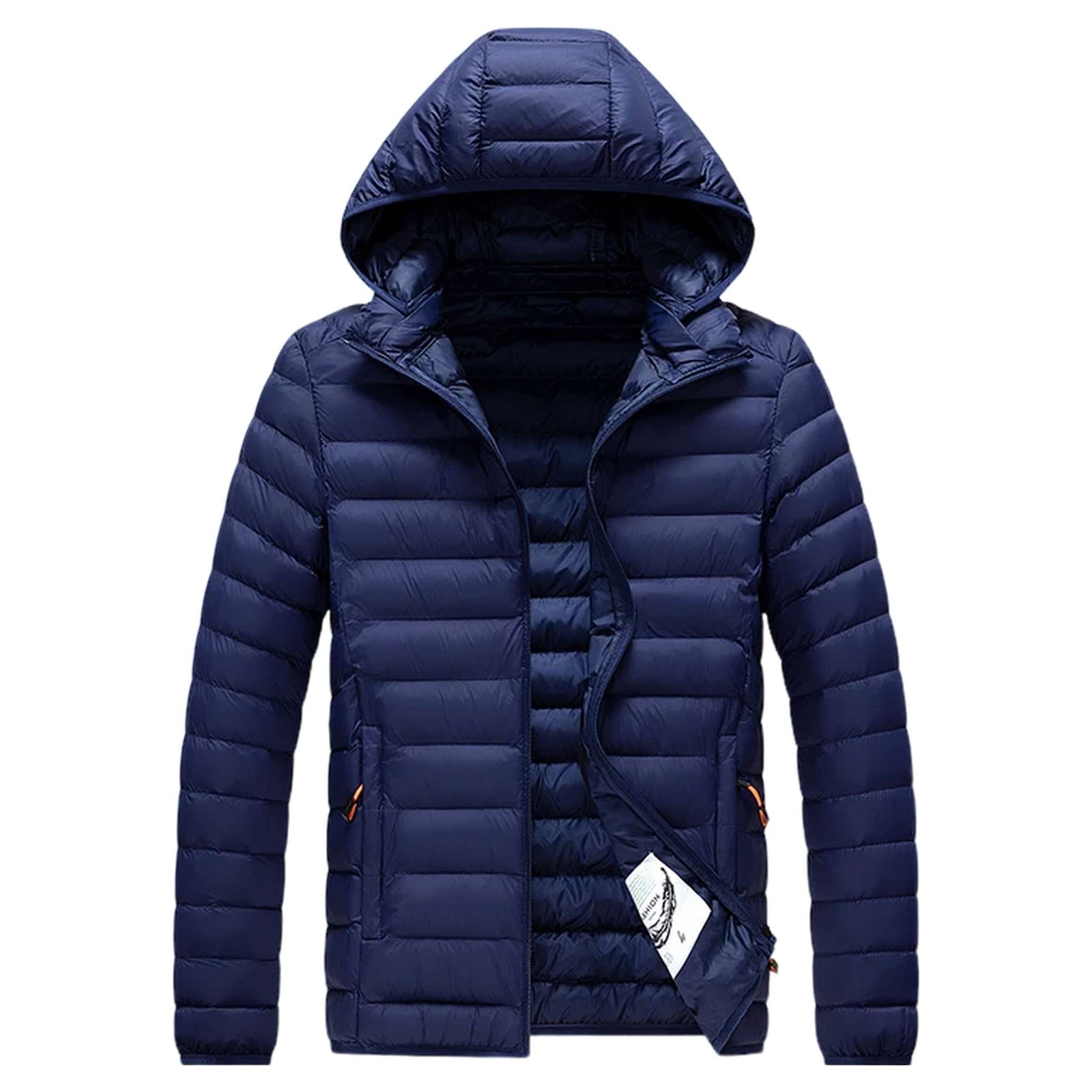 Insulated Winter Parka with Detachable Hood - Men's