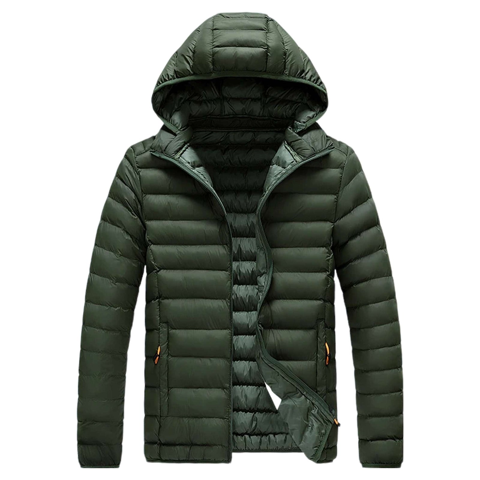 Insulated Winter Parka with Detachable Hood - Men's