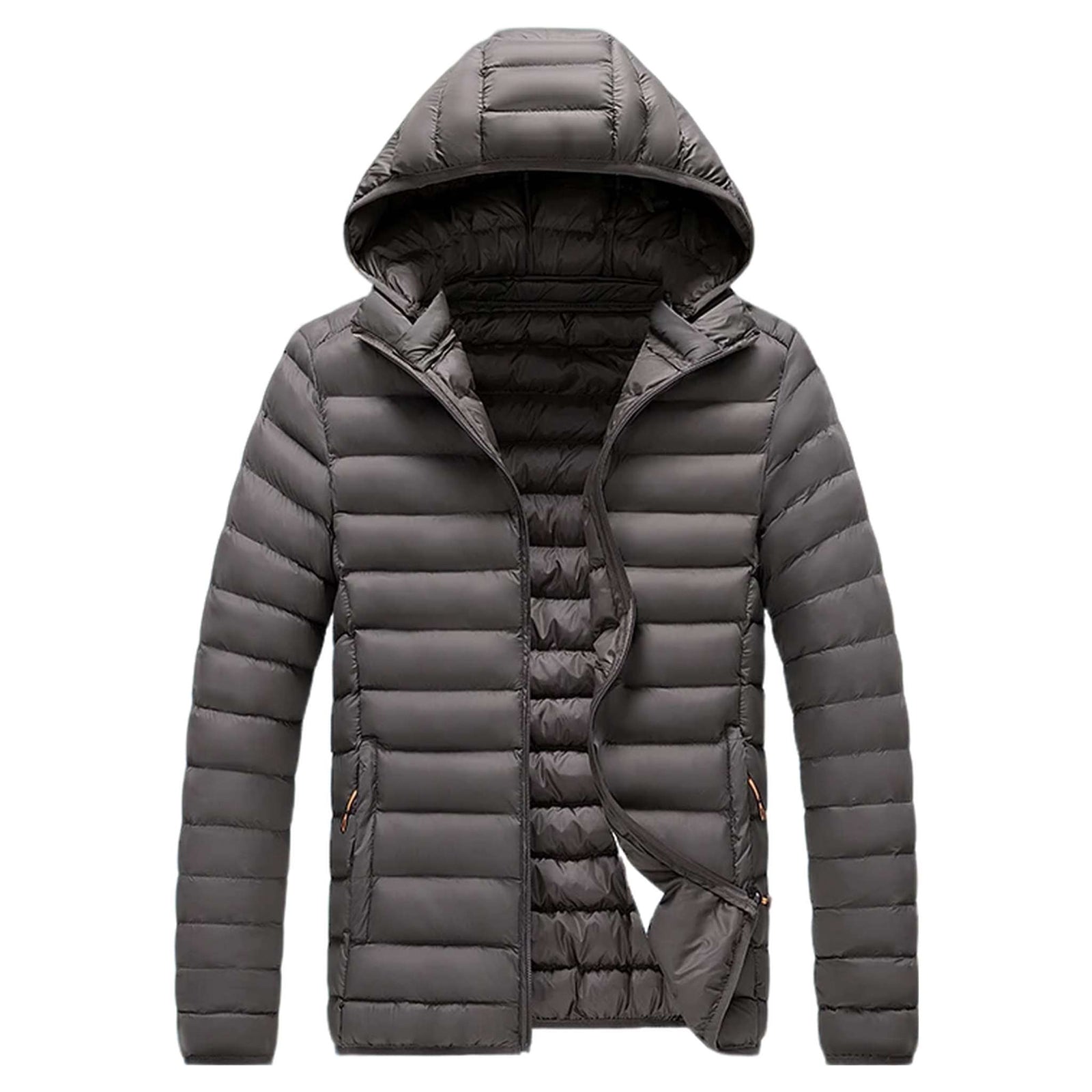 Insulated Winter Parka with Detachable Hood - Men's