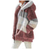 Women's Hooded Cashmere Patchwork Coat