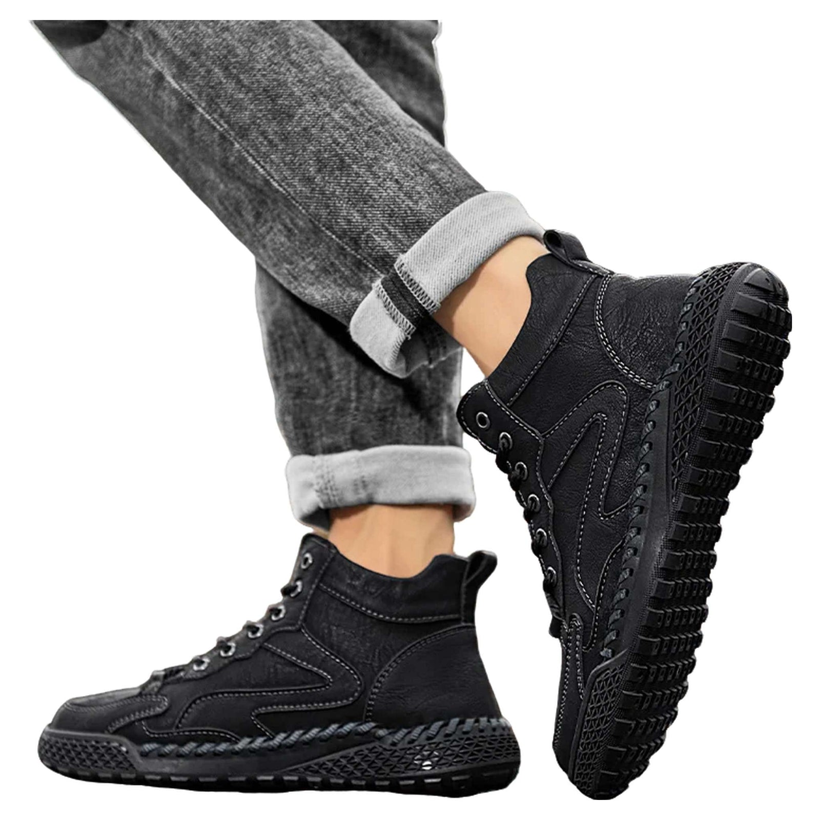 High-Top Winter Hiking Sneakers - Men's
