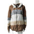 Women's Hooded Cashmere Patchwork Coat