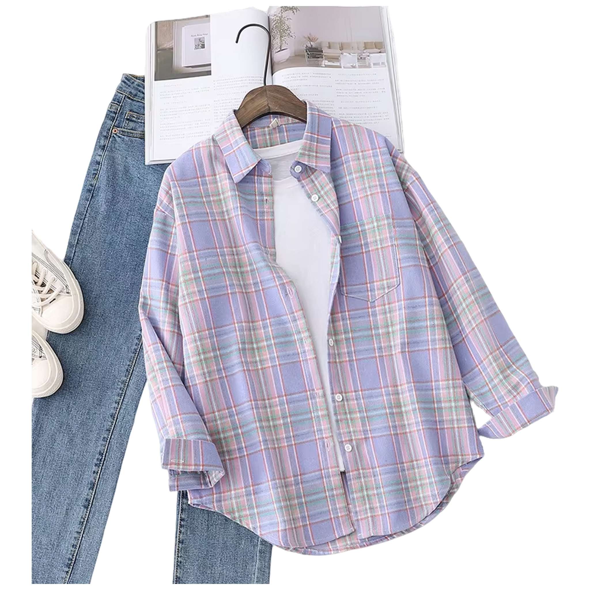 Flannel Plaid Shirt for Women