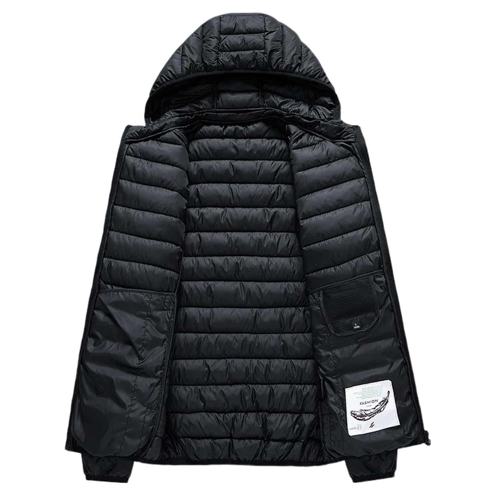 Insulated Winter Parka with Detachable Hood - Men's