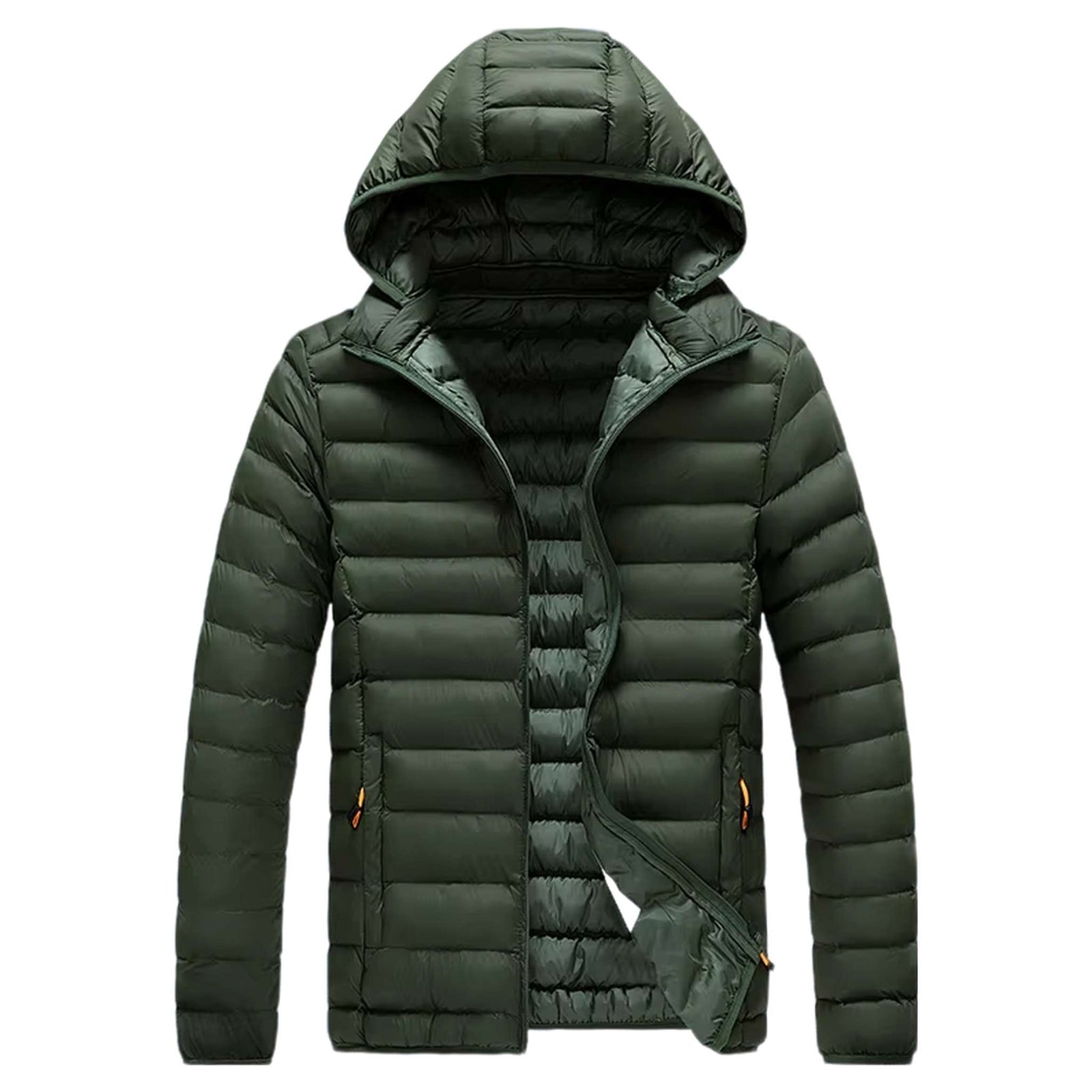 Insulated Winter Parka with Detachable Hood - Men's