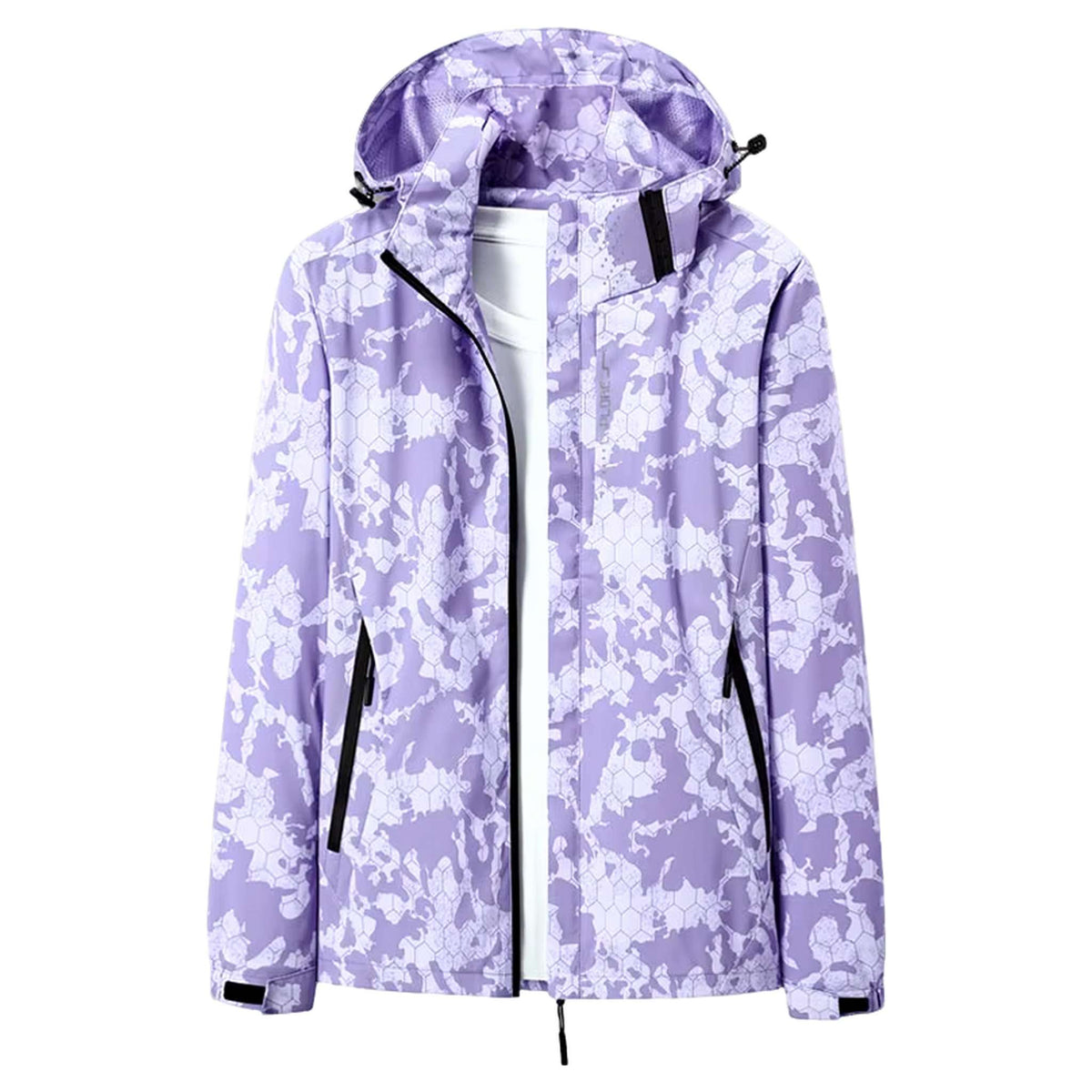 Chrlck women's camouflage waterproof hiking jacket
