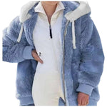 Women's Hooded Cashmere Patchwork Coat