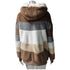 Women's Hooded Cashmere Patchwork Coat