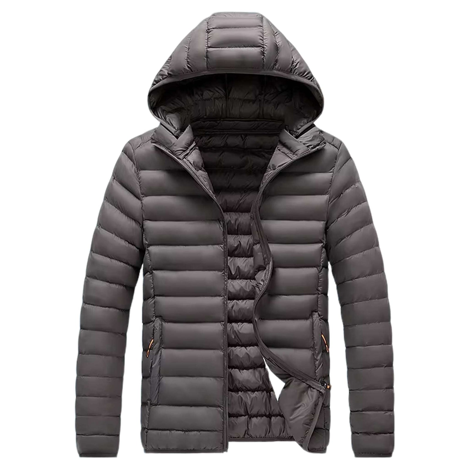 Insulated Winter Parka with Detachable Hood - Men's