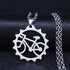 CycloGear Stainless Steel Bicycle Pendant Necklace