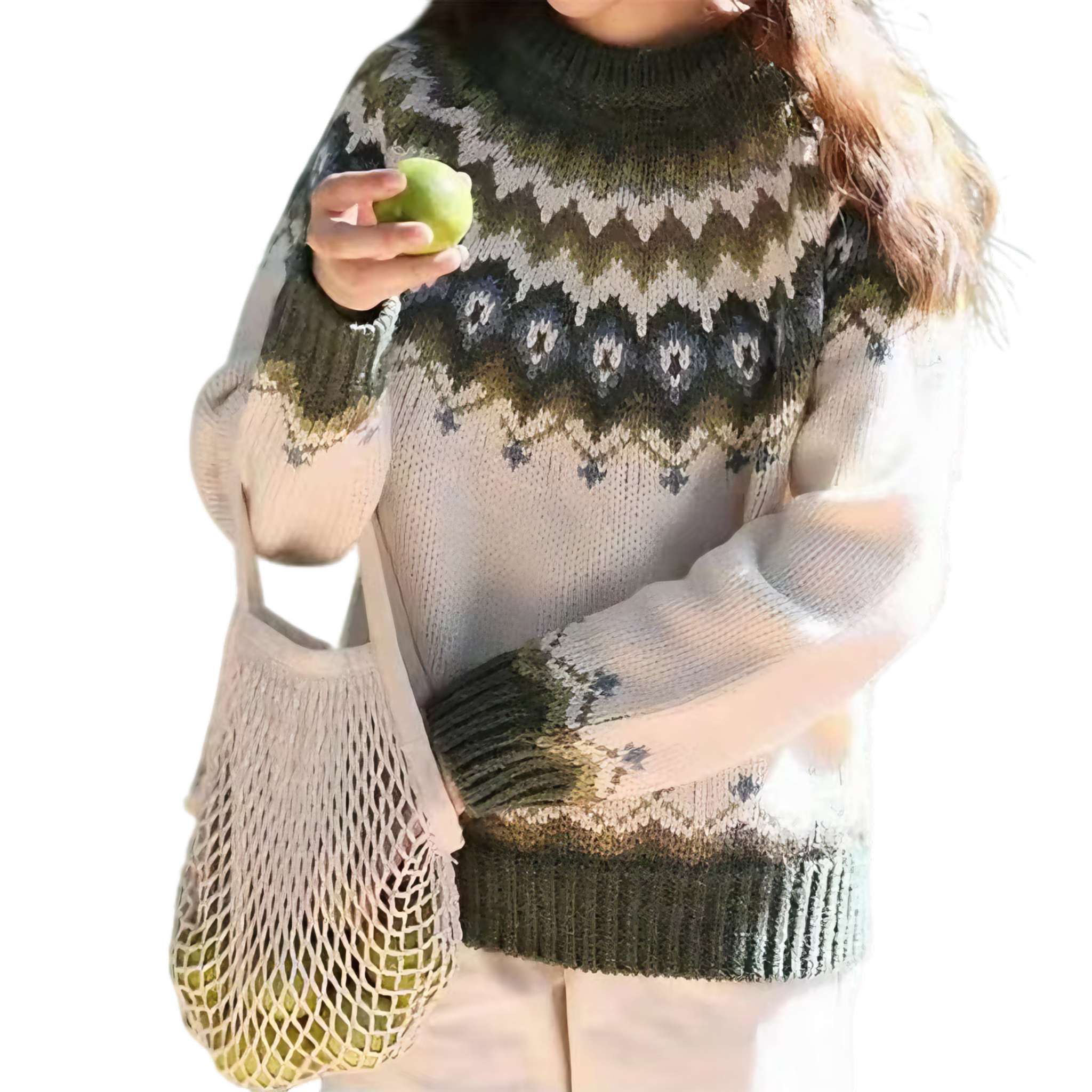 Women's Jacquard Knit Sweater