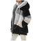 Women's Hooded Cashmere Patchwork Coat