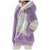 Women's Hooded Cashmere Patchwork Coat