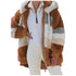 Women's Hooded Cashmere Patchwork Coat