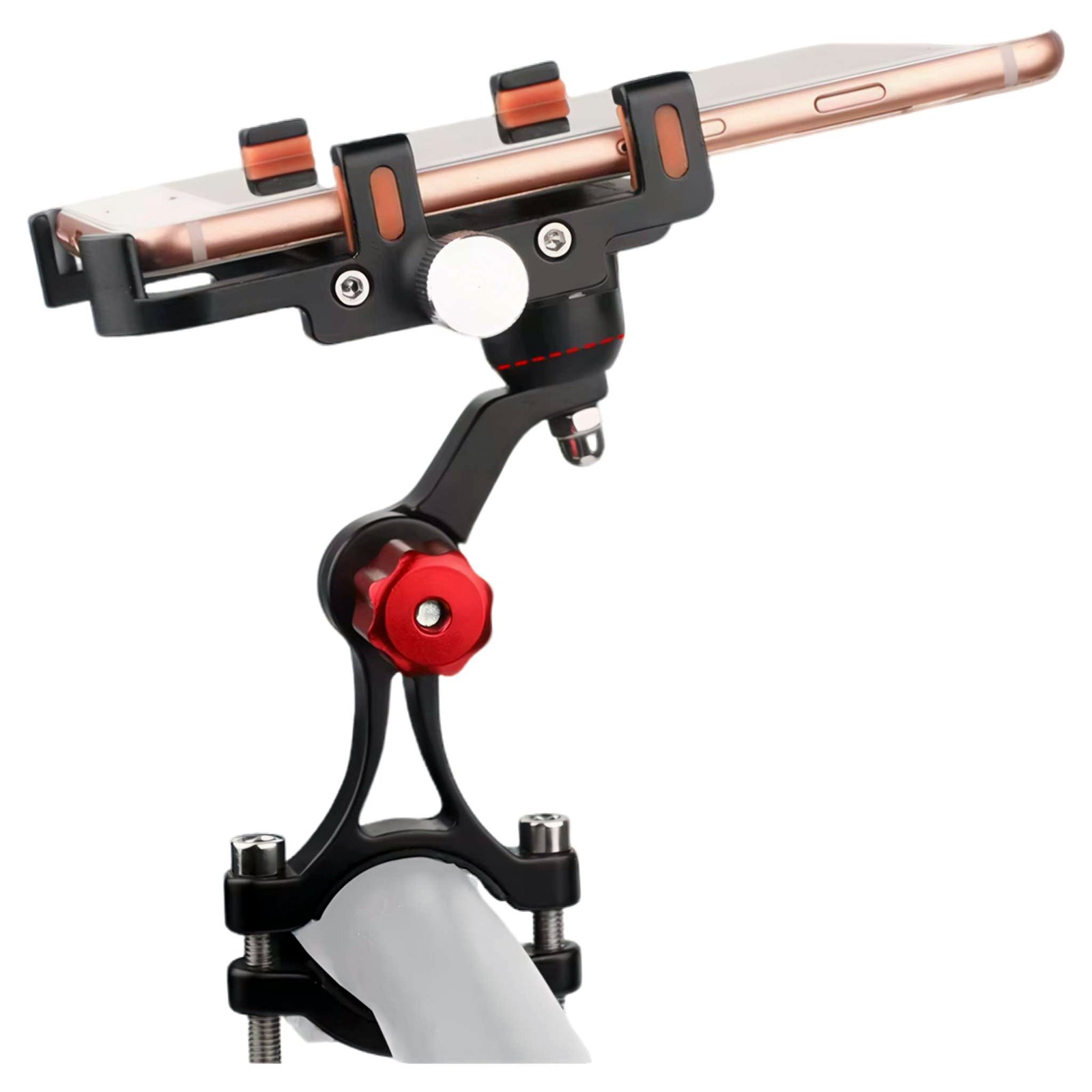 360° Rotatable Alloy Phone Mount - Secure & Versatile GPS Handlebar Bracket for Bikes & Motorcycles