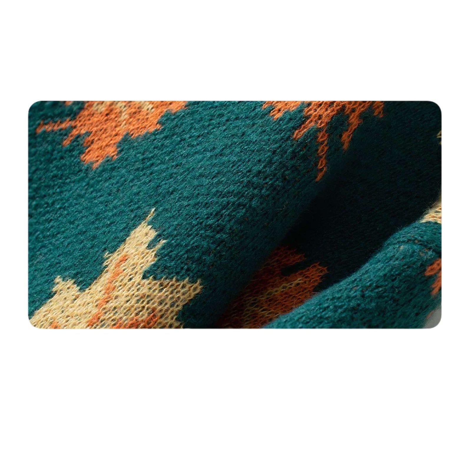 Maple Leaf Jacquard Knit Pullover Sweater - Women's