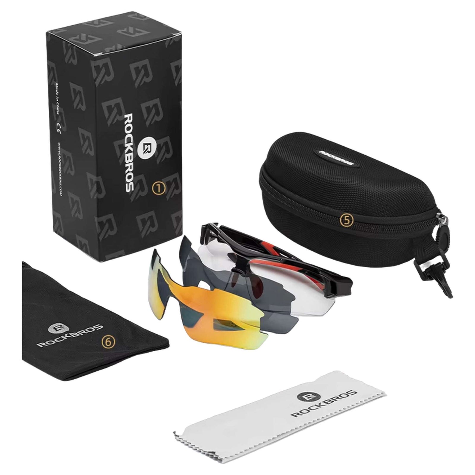 Polarized Cycling Glasses – 5-Lens System