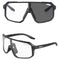 ApexShift photochromic cycling sunglasses with an all-black frame