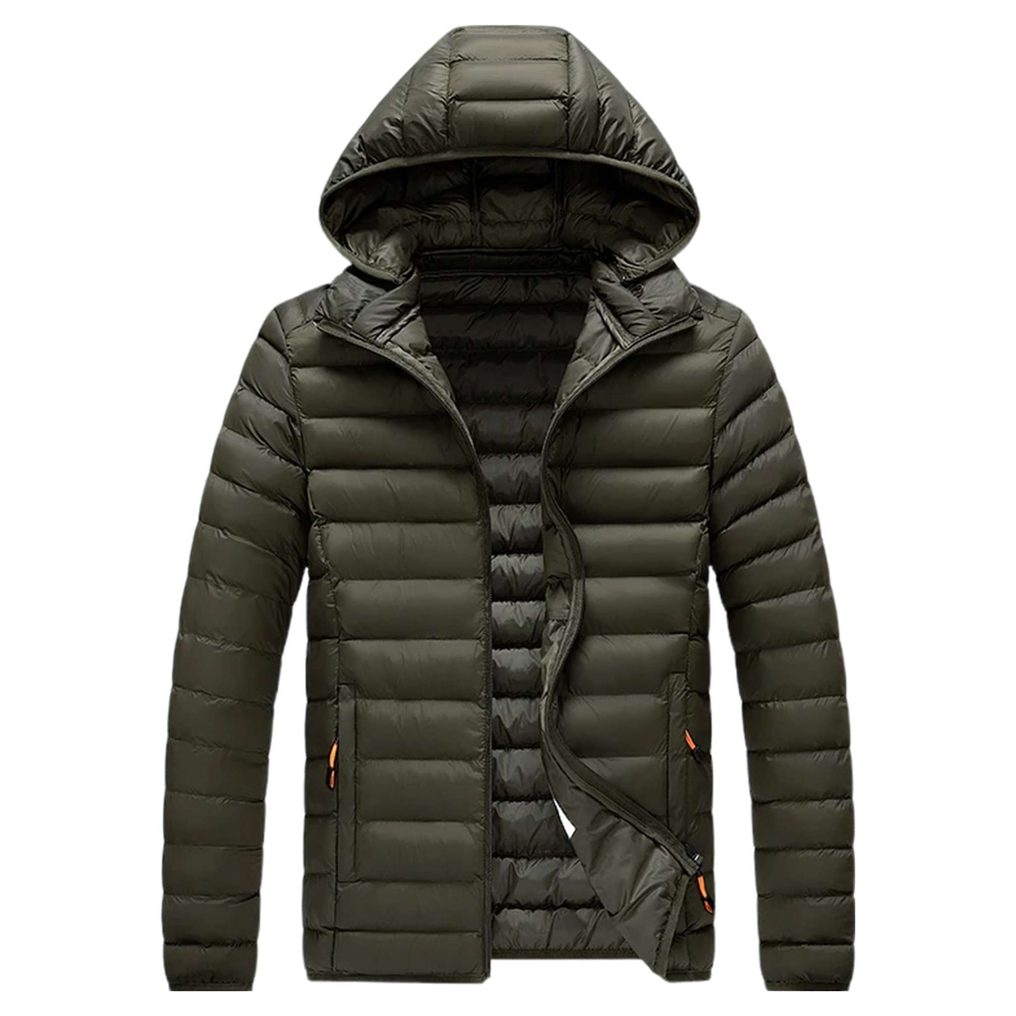 Men's Insulated Winter Parka with Detachable Hood