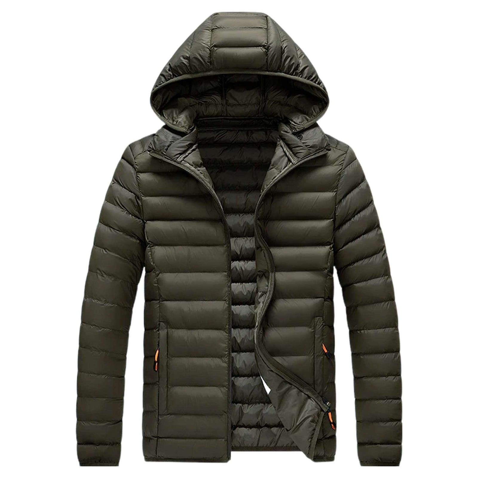 Insulated Winter Parka with Detachable Hood - Men's