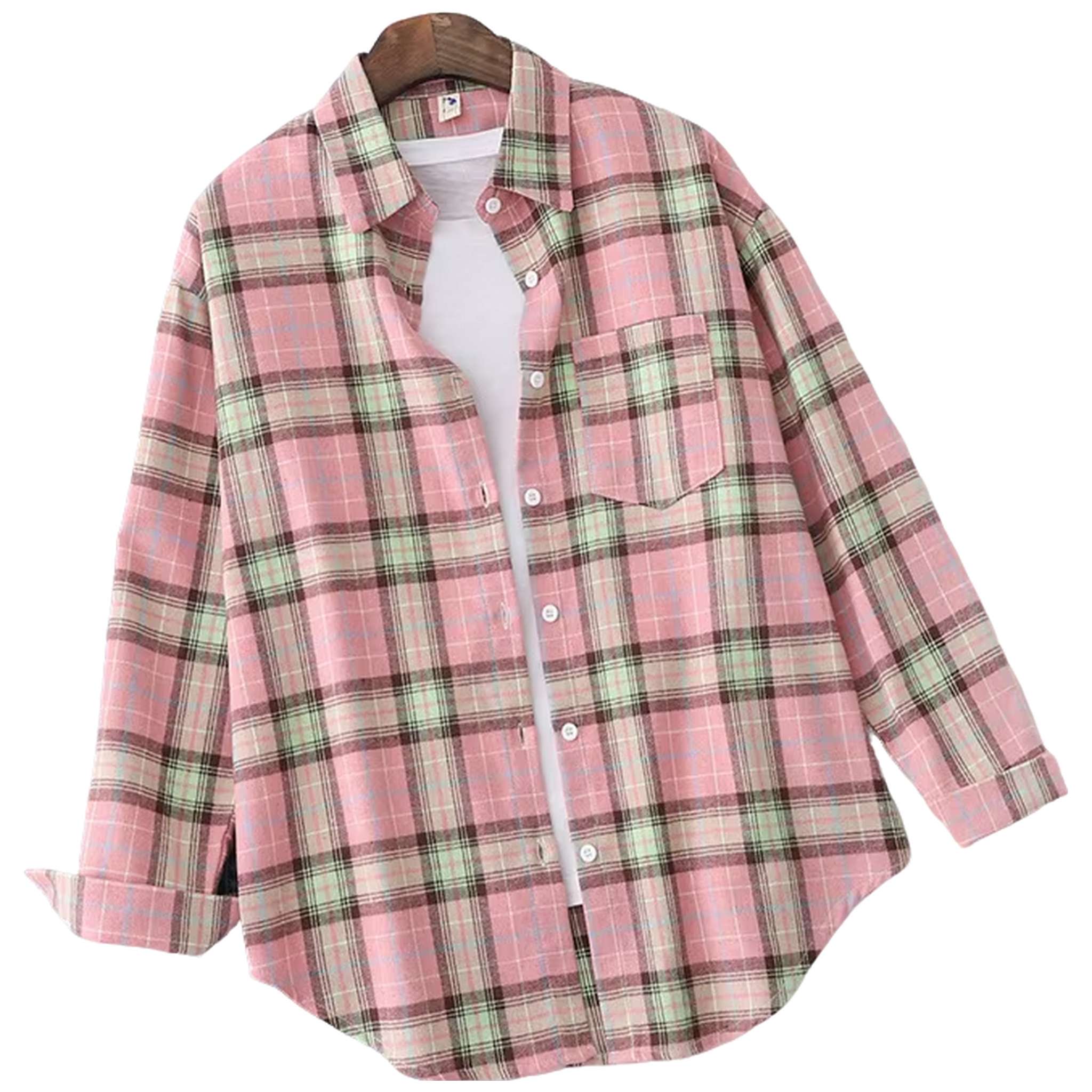 Flannel Plaid Shirt for Women