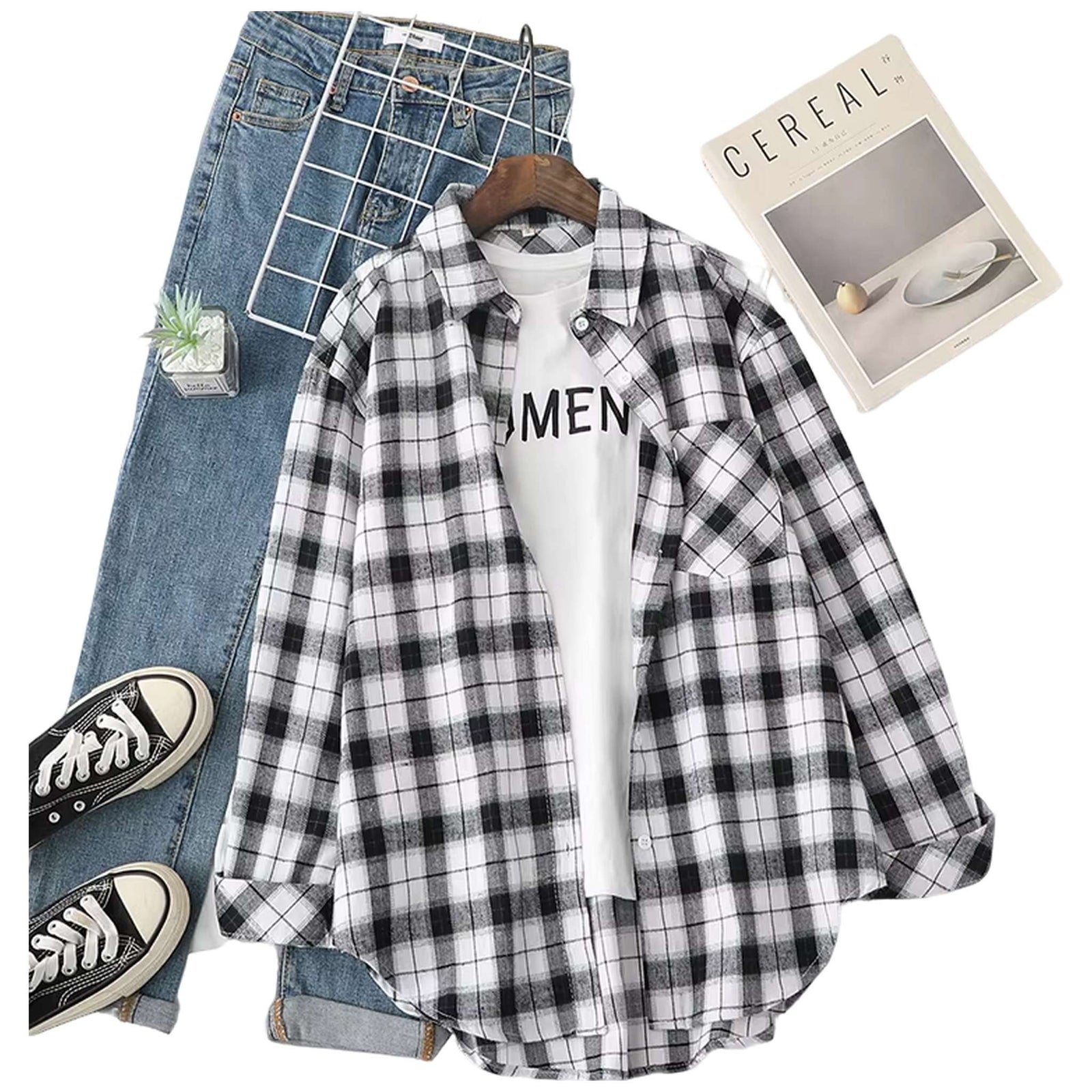 Flannel Plaid Shirt - Women's