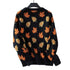 Maple Leaf Jacquard Knit Pullover Sweater