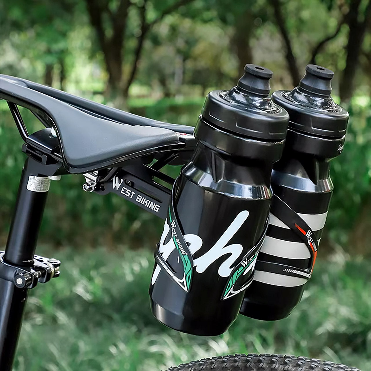 West Biking Dual Water Bottle Cage Extension Holder