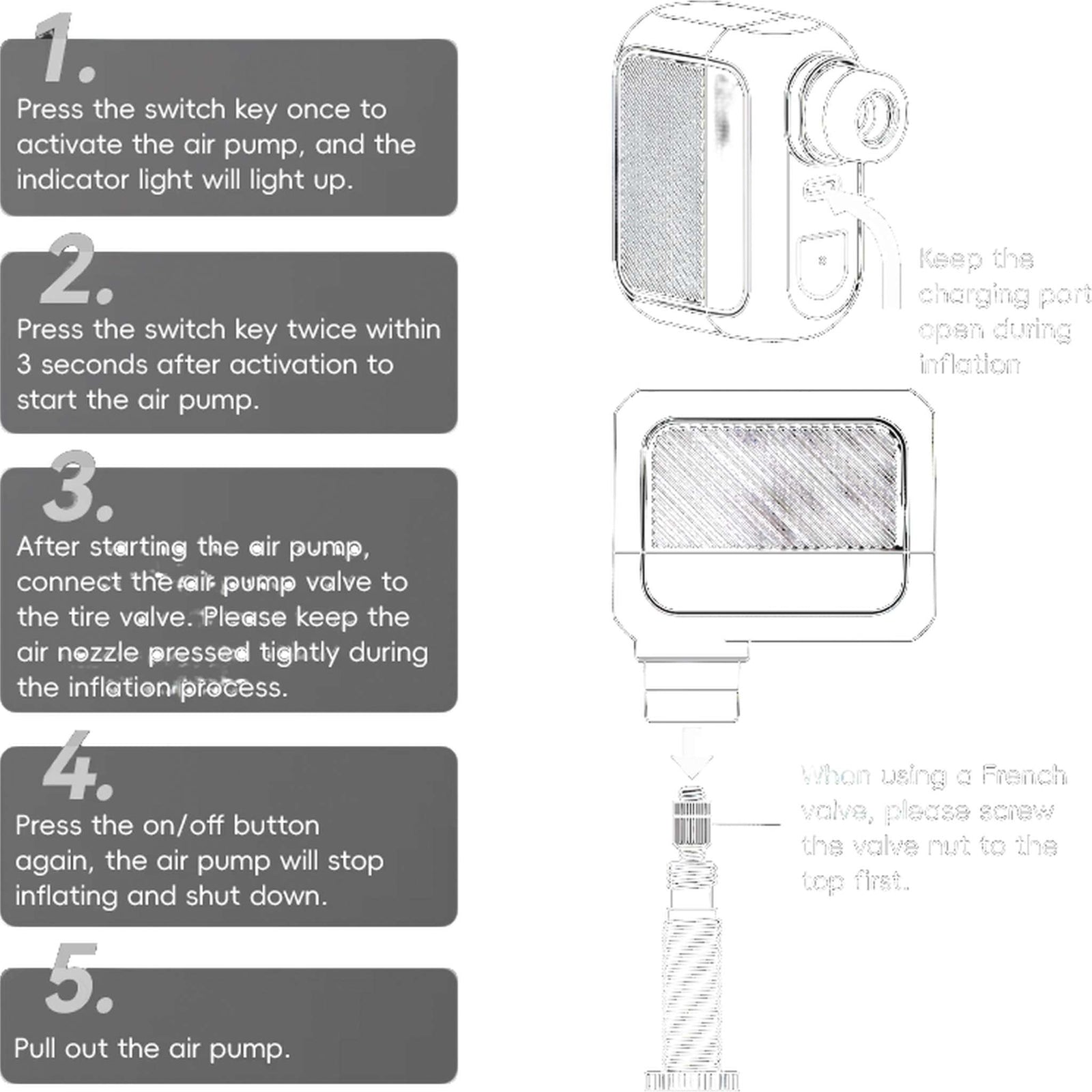 Portable Mini Electric Bicycle Pump