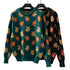 Maple Leaf Jacquard Knit Pullover Sweater