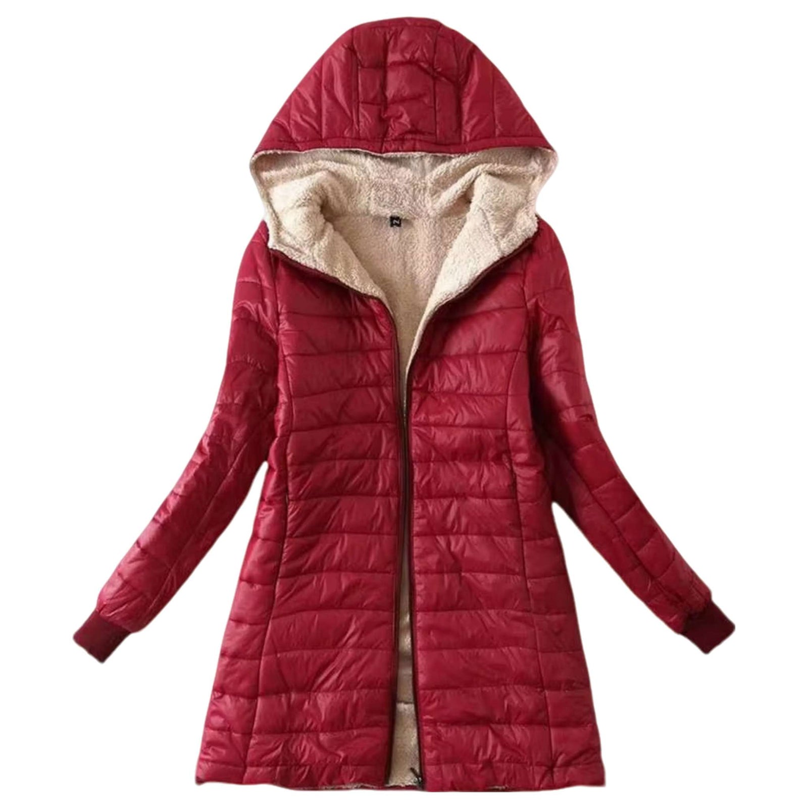 Cozy Autumn Winter Hooded Mid-length Jacket - Women's
