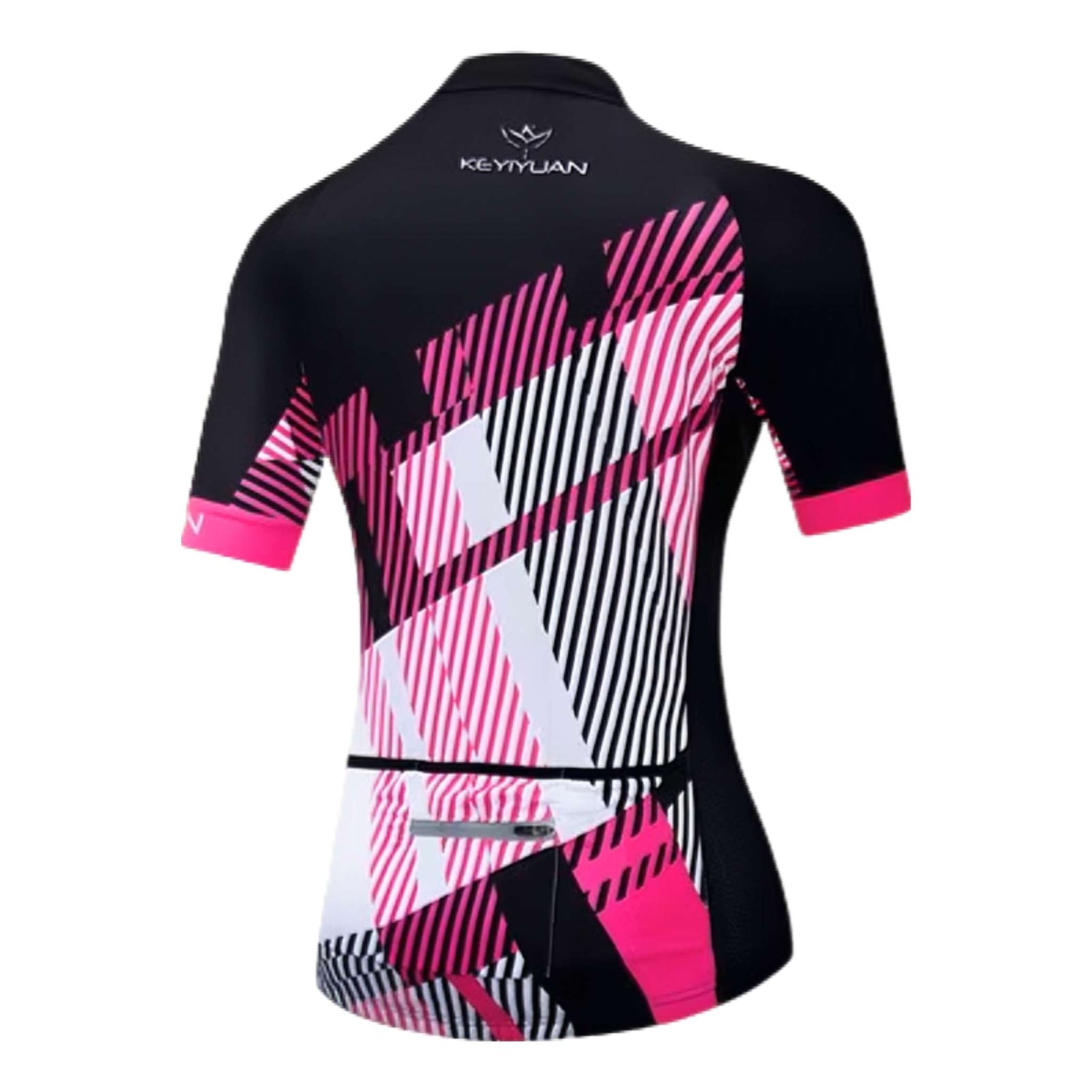 PulseStrike Women's Cycling Jersey – Black/Pink Motion