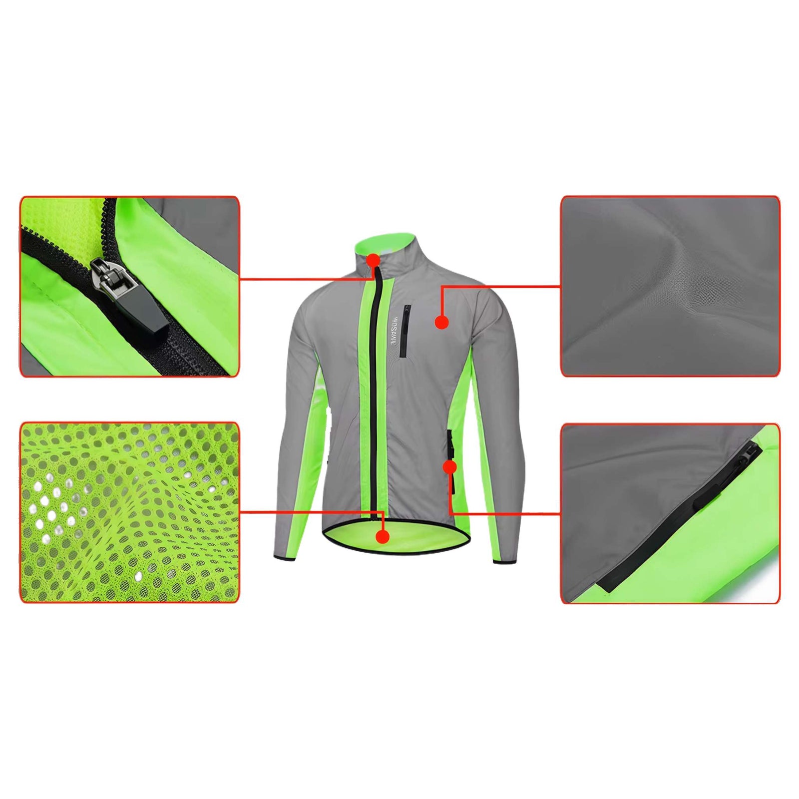 Full Reflective Cycling Jacket - Men's