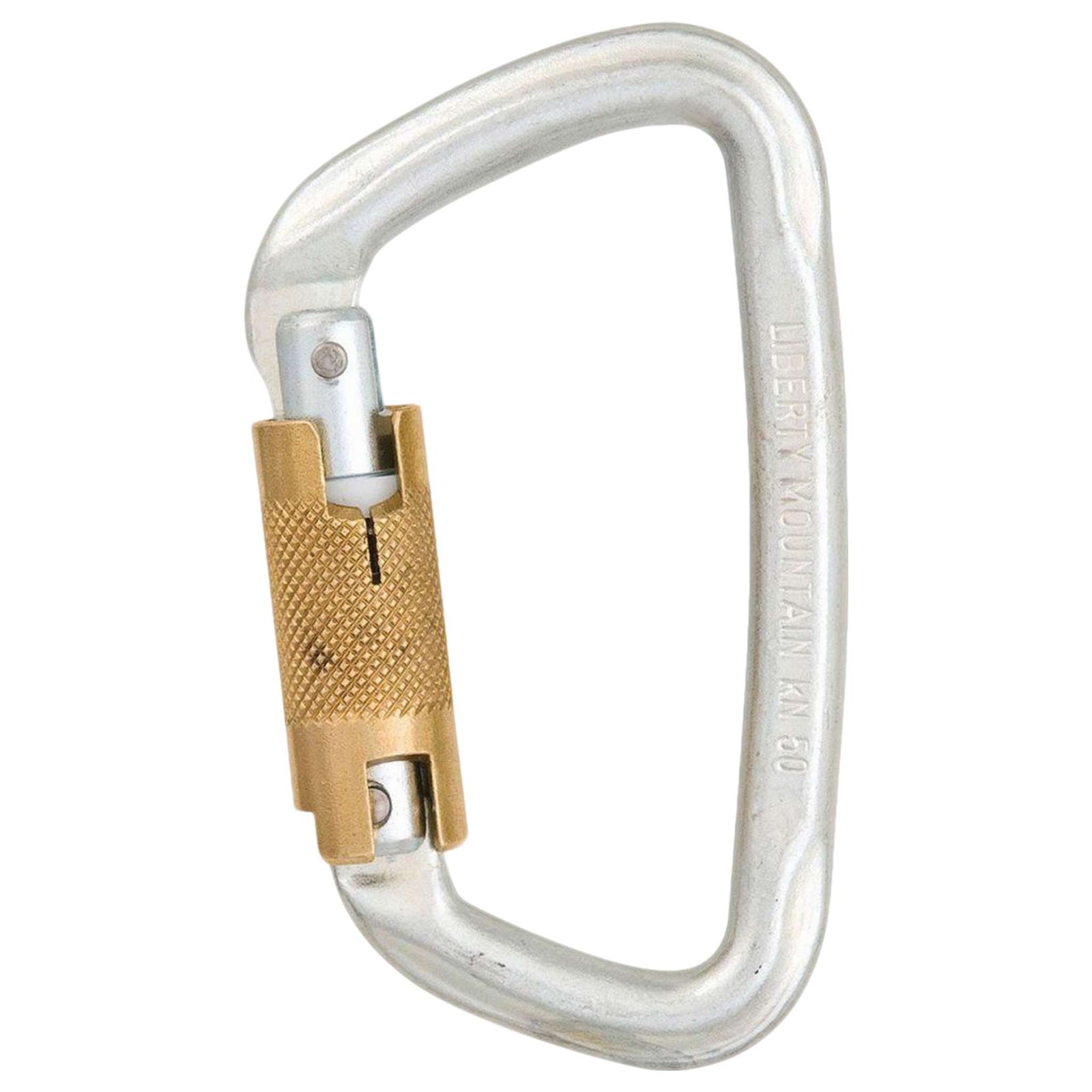 Hard Steel Modified D Carabiner with Twist Lock Keylock - 50kN CE Certified
