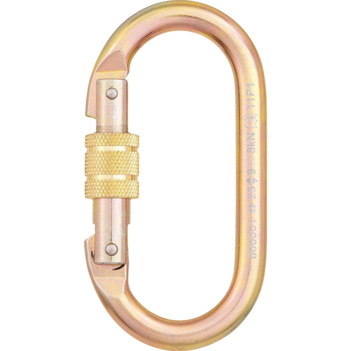 Cypher G Series steel oval screw-gate climbing carabiner