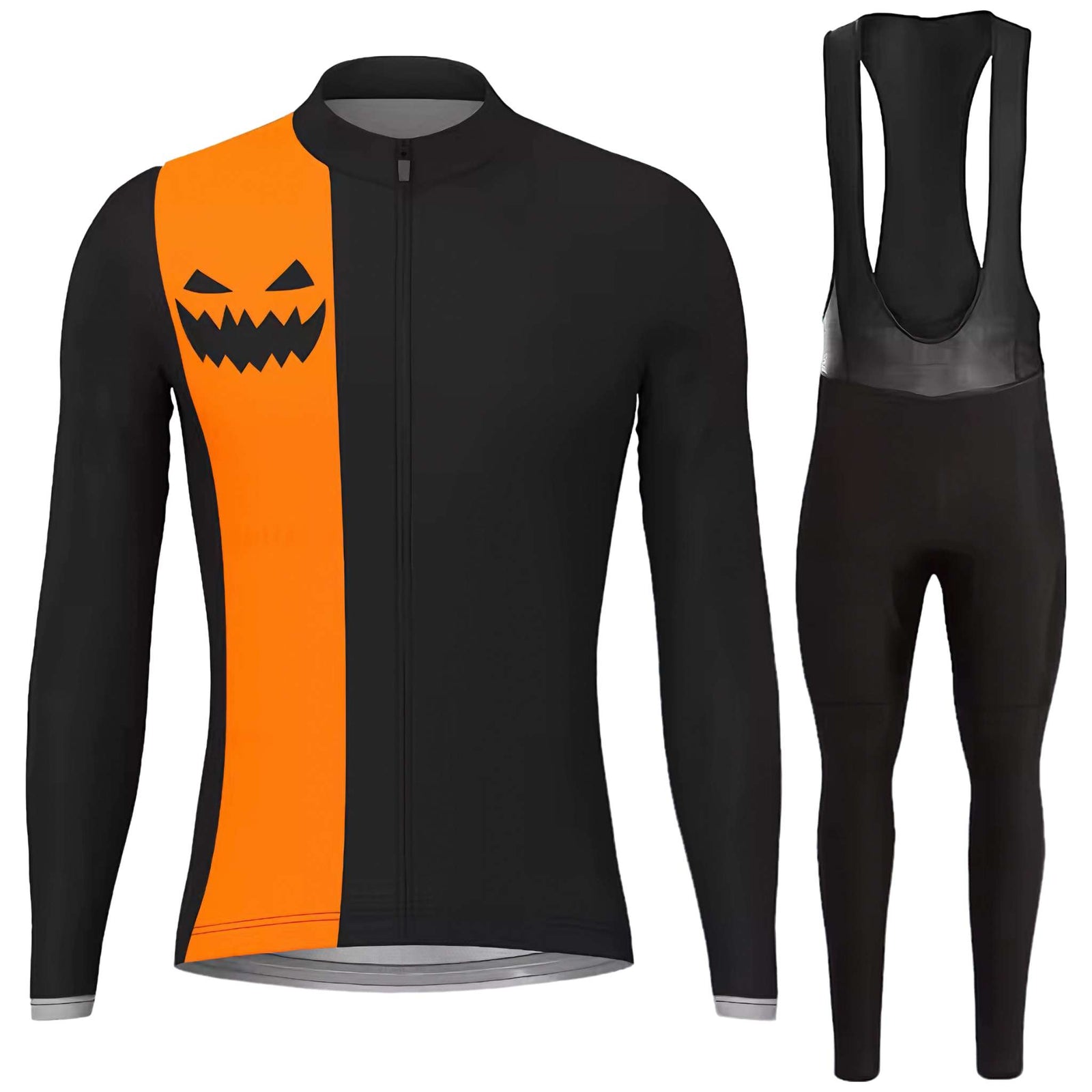 Men's Halloween Thermal Fleece Cycling Jersey Set - Men's