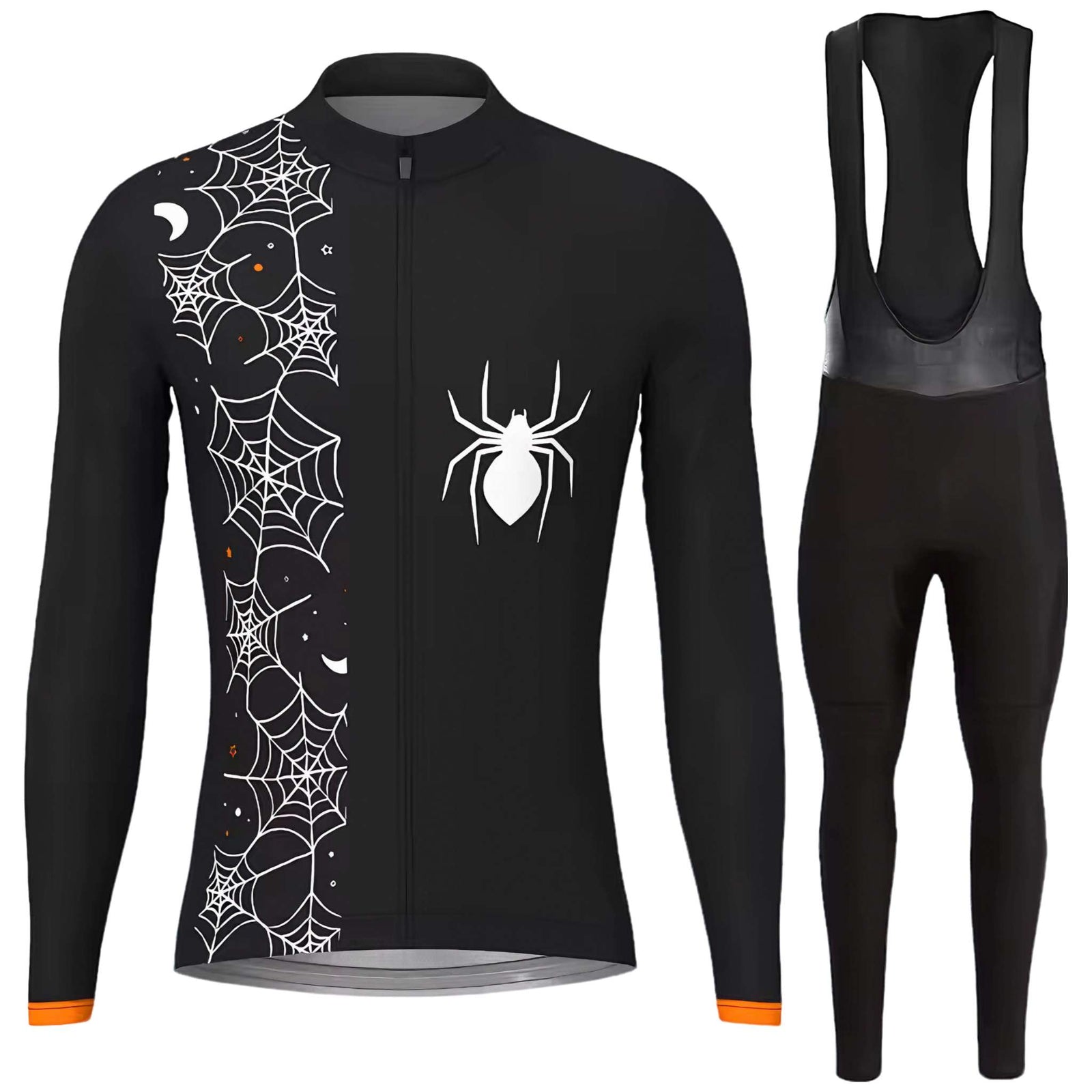 Men's Halloween Thermal Fleece Cycling Jersey Set - Men's