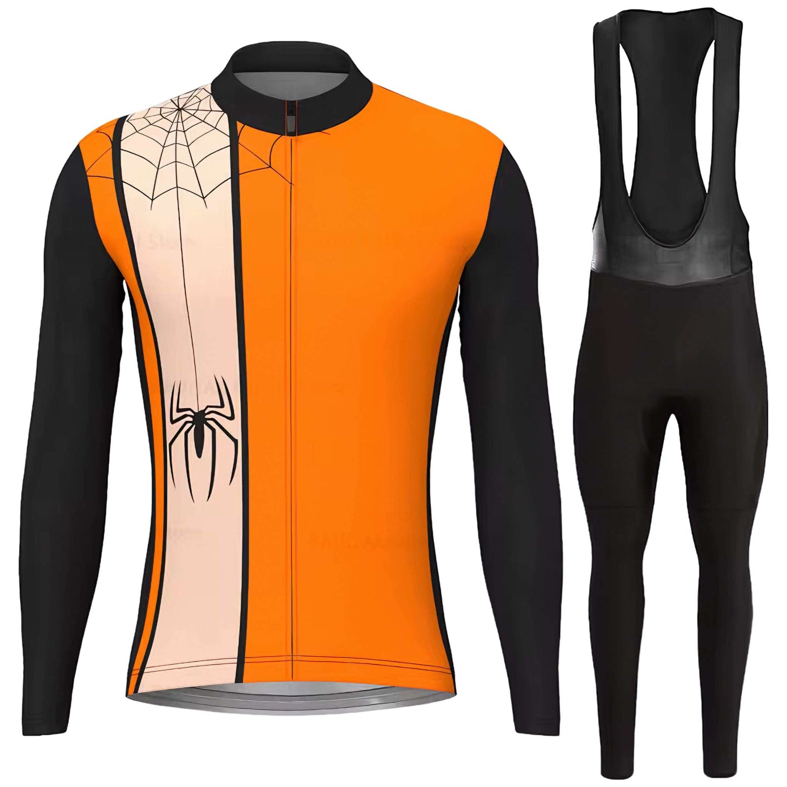 Men's Halloween Thermal Fleece Cycling Jersey Set - Men's