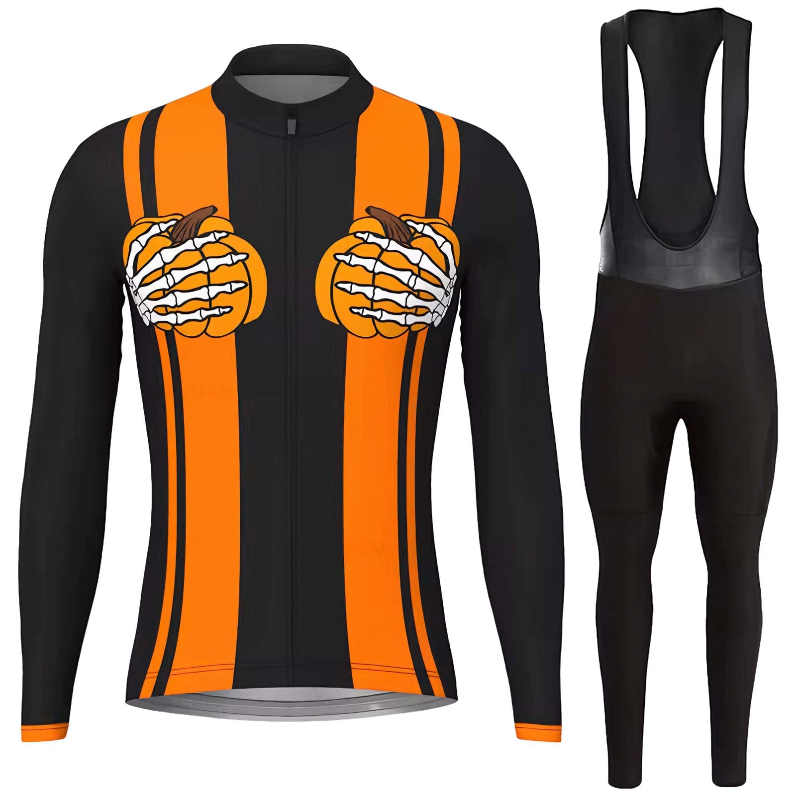 Men's Halloween Thermal Fleece Cycling Jersey Set - Men's