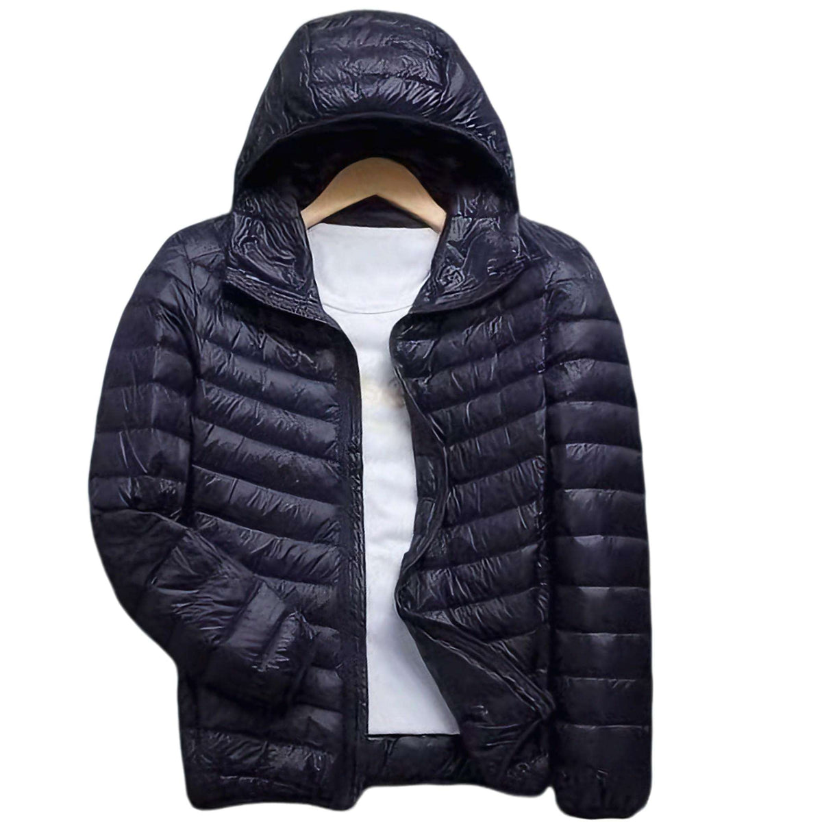 Alpex men's ultra-light hooded down jacket