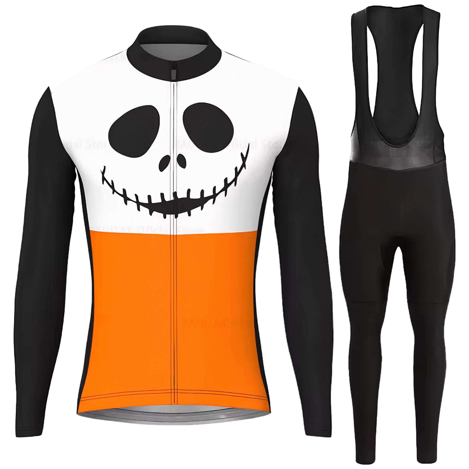Men's Halloween Thermal Fleece Cycling Jersey Set - Men's